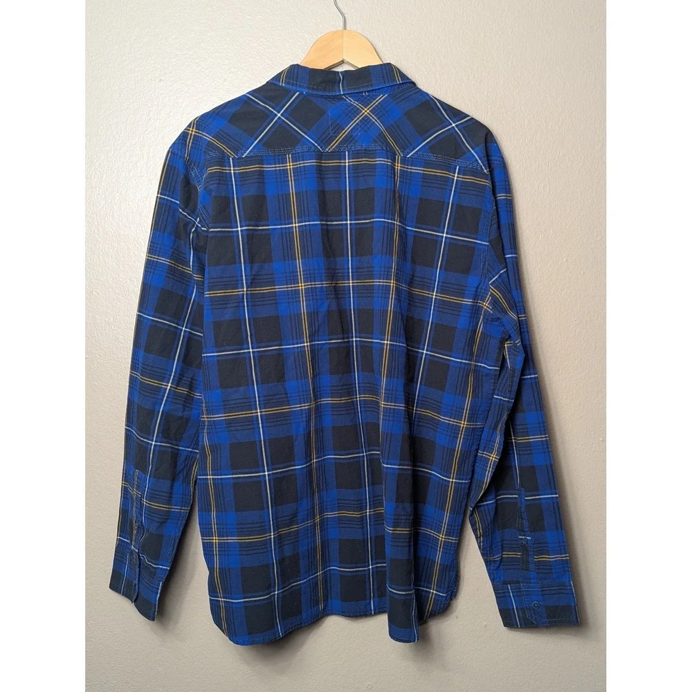 Levi's Button Down Shirt Mens XXL Blue Black Plaid Flannel Style Long Sleeve L
